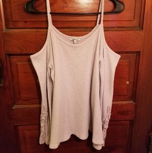 Purple Off the Shoulder Sweater